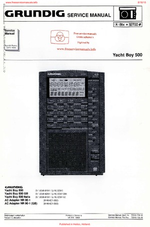 grundig yacht boy 500 manual